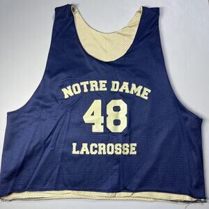 Notre Dame Reversible Lacrosse Practice Jersey 48 Mesh Tank Gold Blue VTG style